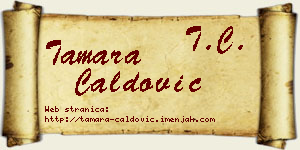 Tamara Ćaldović vizit kartica